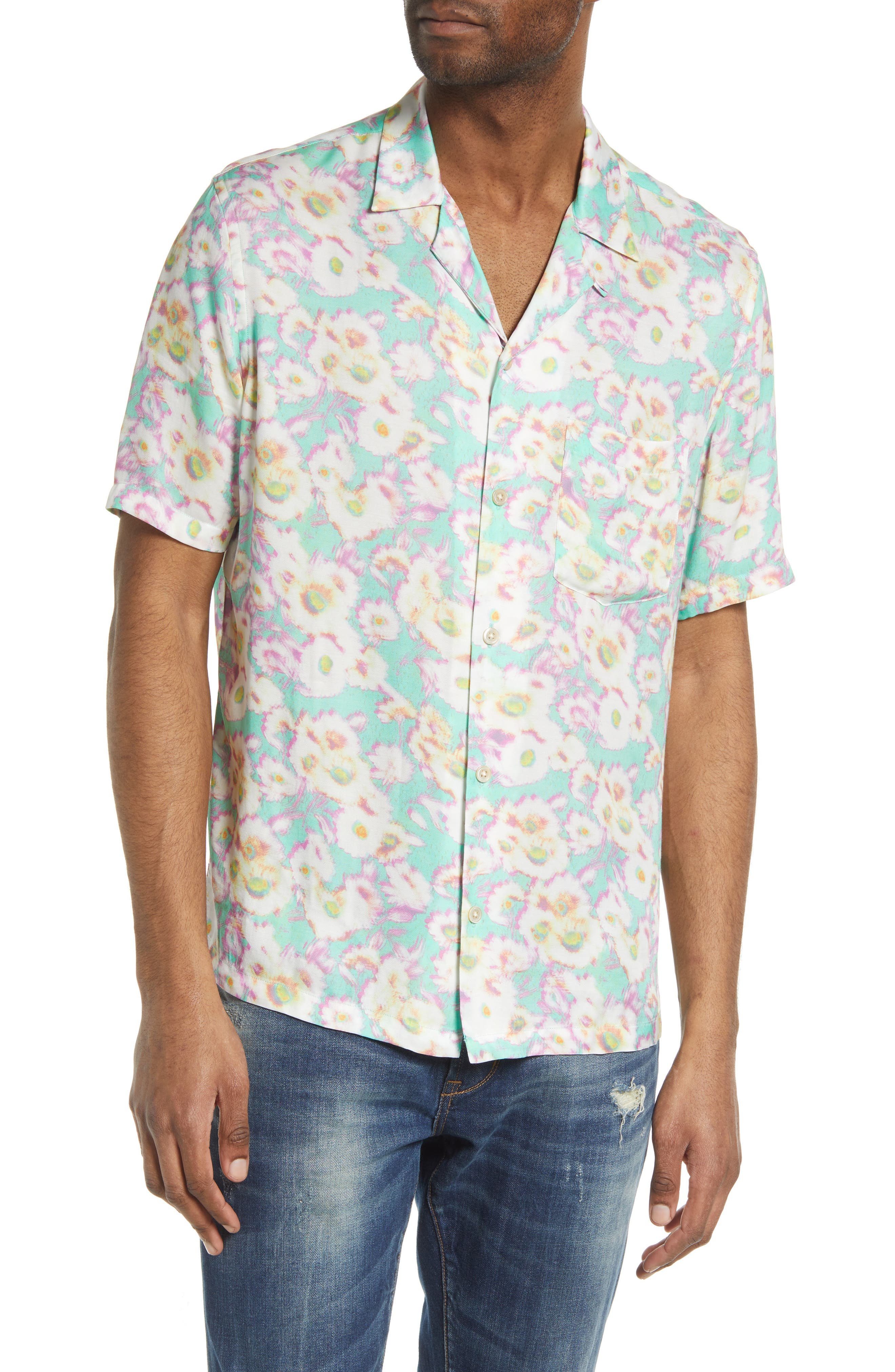hower Men Classic Summer Short Sleeve Straight Fit Button Down Denim Shirt hower Men Classic Summer Short Sleeve Straight Fit Button Down Denim Shirt
